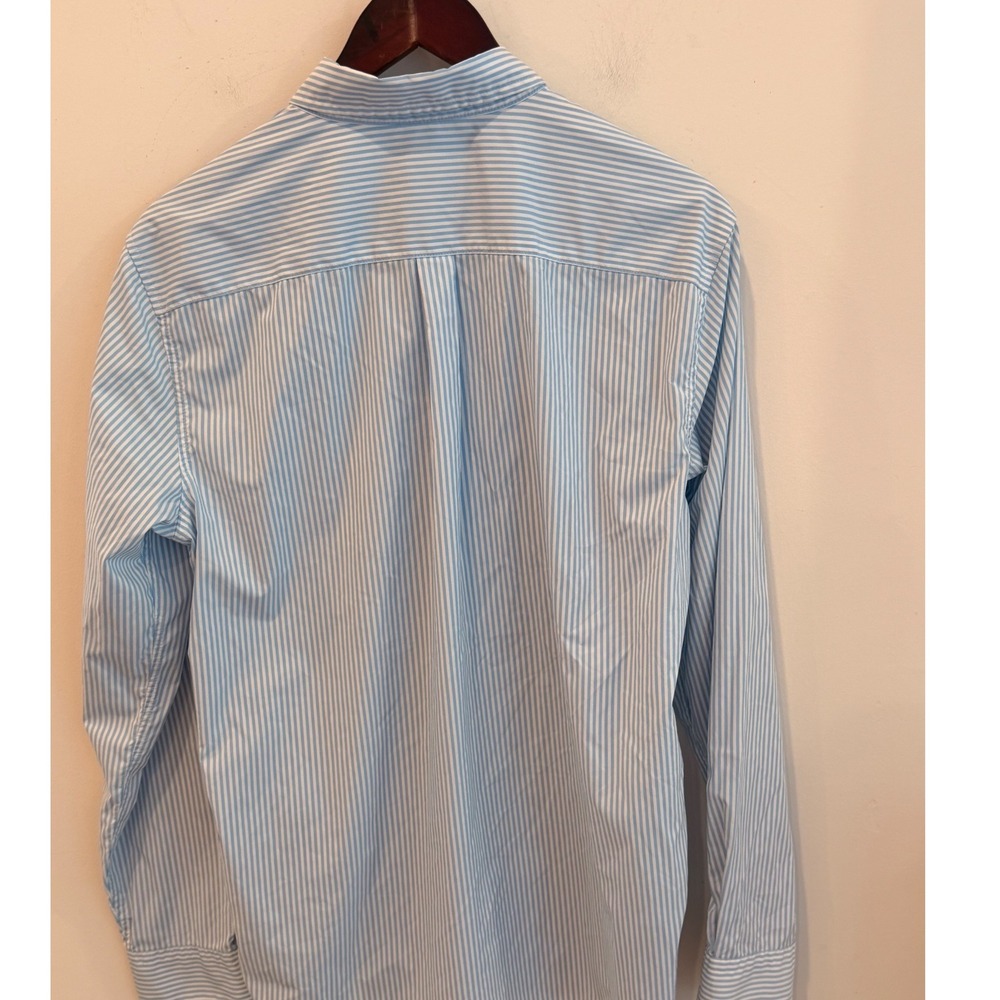 Vineyard Vines Performance Whale Shirt Men Small Blue Stripe Classic Fit Stretch - Picture 4 of 9